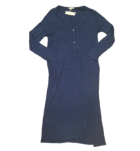 SUNDRY Womens Shirt Dress Cozy Fit Semi-Sheer Navy Size US 1 - $74.77