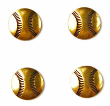 Gold Baseball Tuxedo Shirt Studs - £10.42 GBP