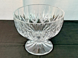 Oneida Cut Crystal Compote Pedestal Serving Bowl 7 ½&quot; x 6&quot; Vintage Waterford - £23.18 GBP