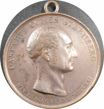 ca1800 Old Medal Czechoslovakia German Caspar Kaspar Von Sternberg Botany Flower - £247.75 GBP