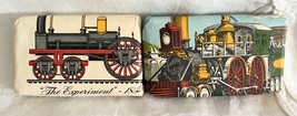Vintage 2 Small Bars of Train Covered Soap 2.5 x 1.5&quot; Colorful Wrappers - $7.91