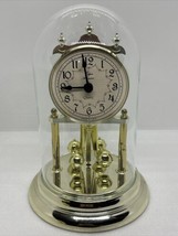 Vintage 8” Elgin American Quartz Rotary Quartz Glass Dome Clock Battery ... - $27.69