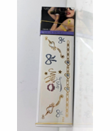 AMUSE Temporary Metallic Tattoos GOLD/SILVER Bows &amp; Hearts TT-7 Pack of 12 - $17.79 CAD