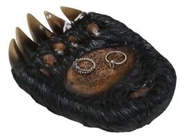 Rustic Western Long Claws Bear Paw Jewelry Trinket Keys Tray Dish Plate ... - $339.18 MXN