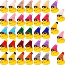 36 Rubber Ducks Lot Cool Beanie Sunglasses Easter Basket Fillers Bulk Unique  - £29.21 GBP