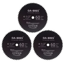 3 Pack 4 1/2-Inch Hss Compact Circular Saw Blades With 3/8-Inch Arbor, 6... - $41.92
