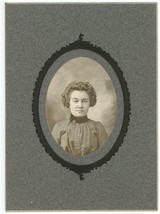 Antique Circa 1900s 4.13X5.75 in  Cabinet Card Beautiful Young Woman Ova... - £7.41 GBP