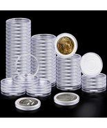 63PCS Silver Dollar Coin Holder, Clear Coin Capsules, Coin Holders for C... - $13.33