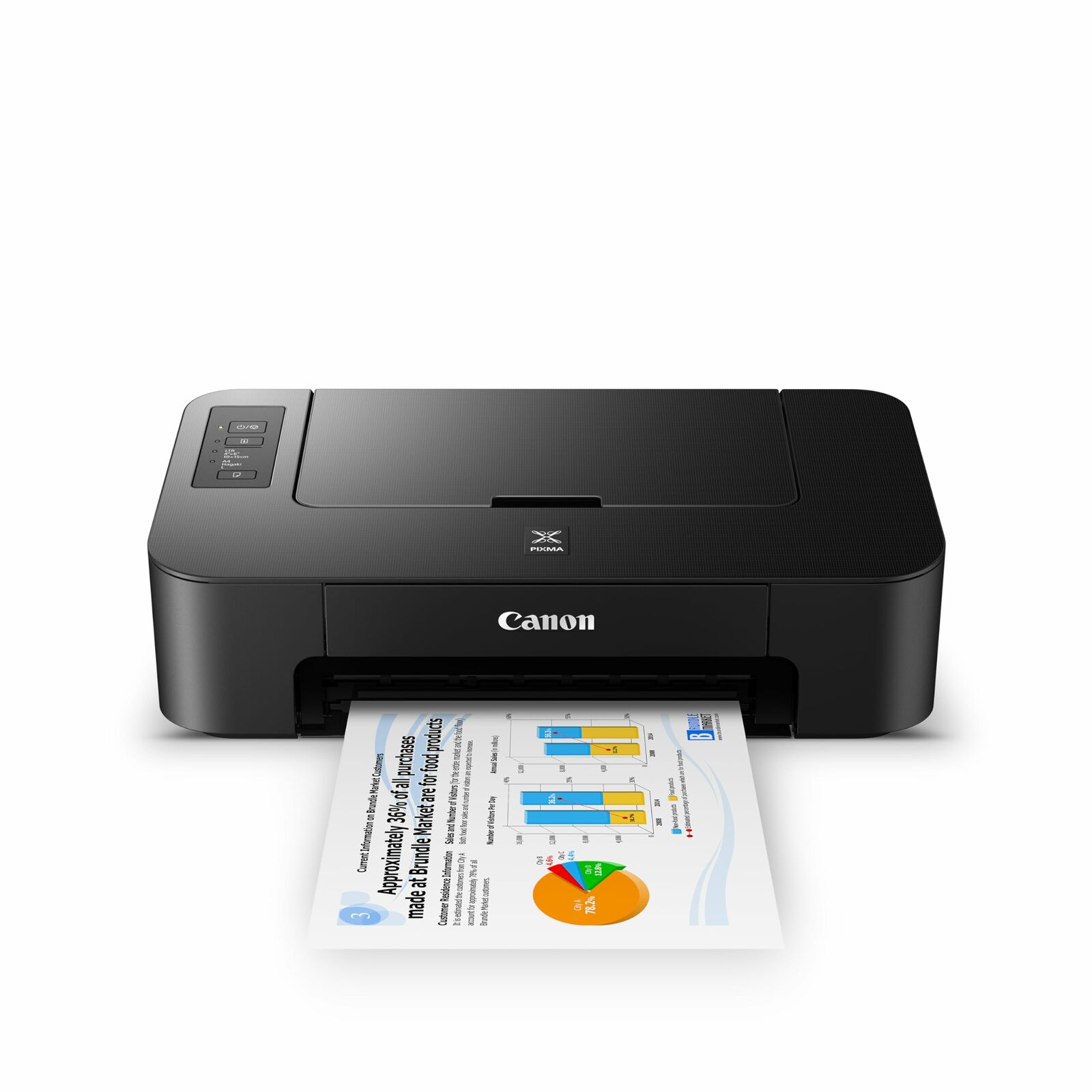 Canon TS202 Inkjet Photo Printer, Black (USB Required, not Included) - $80.96