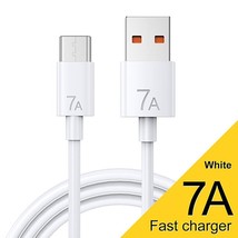 Tkey 7A Superfast USB C Charging Cable For Huawei P40 Pro P30 100W Wire USB Type - $8.10
