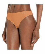 Calvin Klein Women&#39;s Invisibles Thong Panty, Sandalwood, X-Large - $12.99