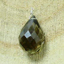 Smoky Quartz Faceted Drop Peandant Briolette Natural Loose Gemstone Jewelry - £4.01 GBP