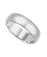 Genuine Solid 14k White Gold 6mm Standard-fit Polished Wedding Band Size... - $9,757.10 MXN+