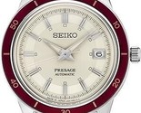 SEIKO Presage Style 60&#39;s Collection Stainless Steel Ruby Bezel Automatic... - £324.74 GBP