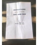 Private Listing - Photocopy of Instruction Manual for Lutz Slide Rule No... - $13.65 CAD