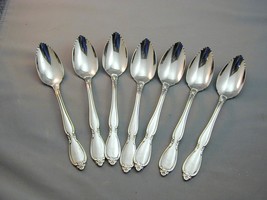 7 Oneida Community Chatelaine Stainless Steel Grapefruit Fruit Spoons - £23.97 GBP