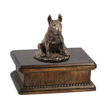 Exclusive Urn for dog’s ashes with a Bull Terrier sitting statue, ART-DOG. - £159.96 GBP