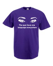 Mens T-Shirt Womens Eyes Silhouette Quote, Sexy Face Shirts, Teens Eye Shirt - £19.54 GBP