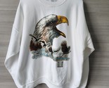 Hanes Art Eagle Graphic Print White Pullover Sweatshirt Size XL w/ Sound... - £59.71 GBP