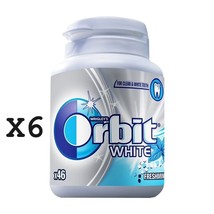 Orbit White Freshmint Chewing Gum Tubs 46pcs - 6 x 64g - £27.58 GBP