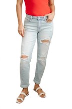 Judy Blue super light destroyed boyfriend jeans Light Wash - $66.12 CAD