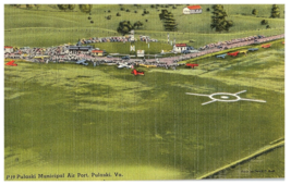 Aerial View Pulaski Virginia Municipal Airport Airport Postcard - $9.89