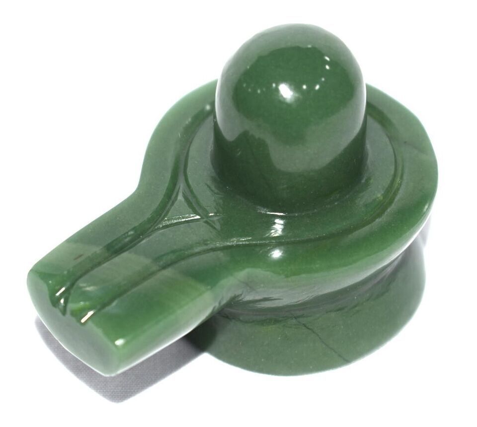 Shivling In Natural Columbian Green Jade  – 131 gms - $94.05