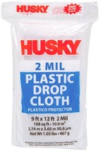 9&#39; x 12&#39; ft 2 mil Clear Plastic DROP CLOTH Sheeting Window SEAL Painting... - $514.24 MXN