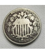 1869 Shield Nickel VG Details Coin Estate Piece AE314 - $19.28