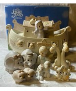 The Enesco Precious Moments Collection Two By Two Noah’s Ark 1992 Night ... - $71.24