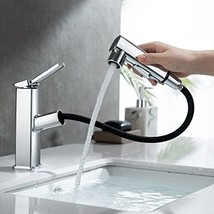 Pull-Out Bathroom Sink Faucet With A Rotating Spout By Hanlian, A Modern - £77.13 GBP