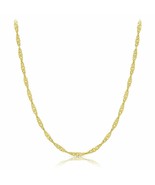 14k Solid Yellow Gold Singapore 1.0mm Chain Necklace 16 18 20 22 24&quot; Length - £95.99 GBP+