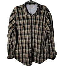 C.C Filson Seattle Men XXL Button Down Stripe Button Pocket Long Sleeve Shirt - $43.81