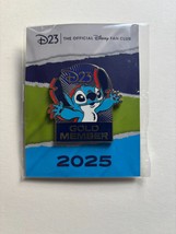 NEW 2025 D23 Gold Member Exclusive Stitch 2&#39;&#39; Pin - $413.63 MXN