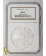 2006 Argento 1 Oncia American Eagle NGC Selezionato MS69 - $128.22 CAD