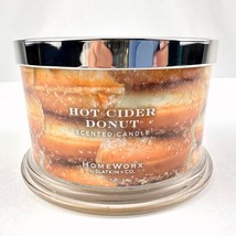 HomeWorx Candle  Hot Cider Donut by Harry Slatkin 4 wick - 18oz - 30-55 hrs NEW - £19.37 GBP