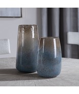 212 Main 17762 12 x 19.5 x 17.5 in. Ione Seeded Glass Vases  Set of 2 - £202.95 GBP