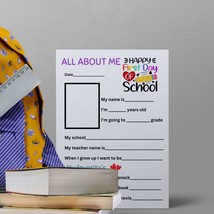 Printable First Day of School Activity / Worksheet / Keepsake - £1.57 GBP