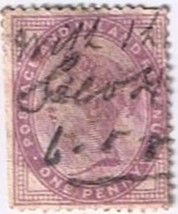 Stamp Great Britain Scott # 89 Queen Victoria 1p VG H - $1.45