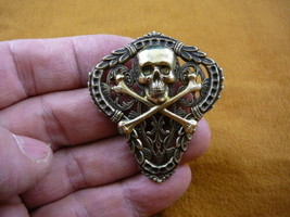 (#B-SKULL-33)  Skull cross crossbones Pin pirate lover SALTY SEA DOG - £15.51 GBP
