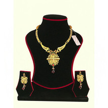 18K Solid Yellow Gold Antique Necklace Earrings Wedding Jewelry Set 35.000 Grams - £3,377.21 GBP