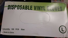 100 pcs Vinyl Gloves Synthetic Exam Grade Medium Latex &amp; Powder free Foo... - $8.90