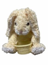Vintage Plush Commonwealth Yellow and White Bunny with Plastic Basic 9 in Rabbit - £14.16 GBP