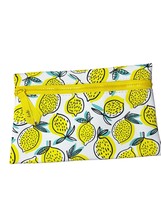 IPSY makeup travel bag pouch/pencil case LEMONS Yellow White Green - $155.27 MXN