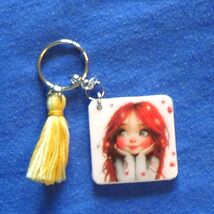 Cute Little Redhead - Handmade Keychain - $15.00