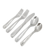 Gibson Home Hulton 20 Piece Stainless Steel Flatware Set in Silver - $127.46 CAD