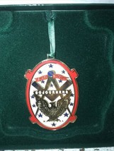 National Sojourners Freemasons American Veterans Ornament W/gift box Masonic Mtl - £23.16 GBP