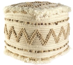 18" Beige Cotton Blend Ottoman - $252.49