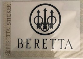 Beretta Logo White/Black High Visibility Die Cut Window Sticker 4 1/2” X... - £31.04 GBP