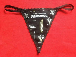 New Womens Pittsburgh Penguins Nhl Hockey Gstring Thong Panties Underwear - £14.64 GBP